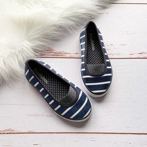 Hanna Andersson Mimmi Sparkle Striped Slip-On Sneakers